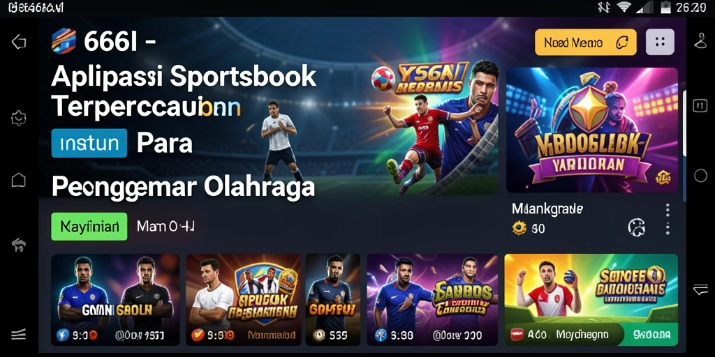 Screenshot gameplay <strong>666I</strong> menunjukkan antarmuka taruhan olahraga yang menarik.