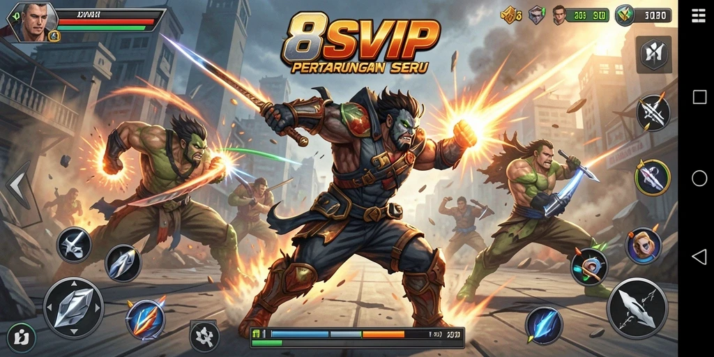 Tampilan gameplay seru dalam <strong>8SVIP</strong> yang menampilkan aksi pertarungan mendebarkan.