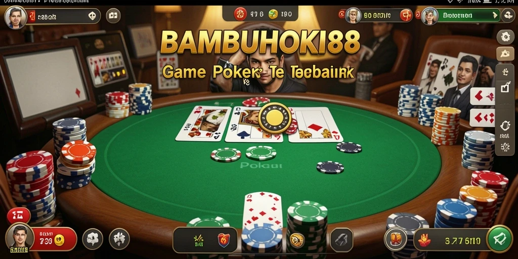 Tampilan gameplay poker di BAMBUHOKI88 yang menarik.