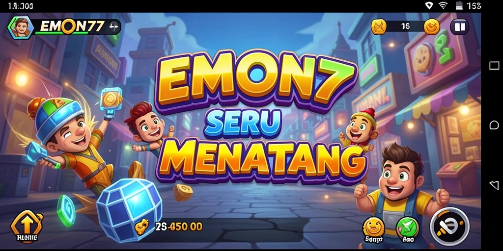 Screenshot EMON77 yang menampilkan aksi seru dalam gameplay Arcade.