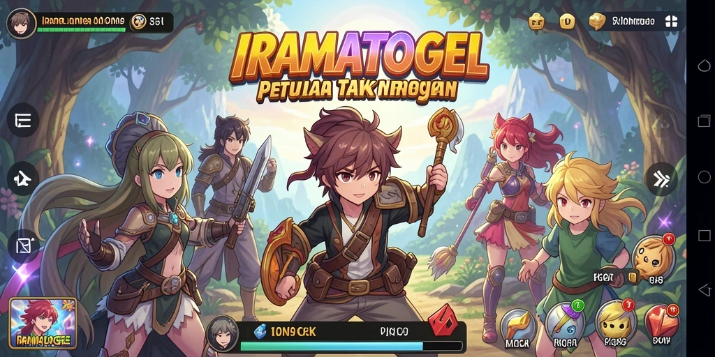 Tampilan dinamis dari gameplay IRAMATOGEL yang penuh aksi Anime.