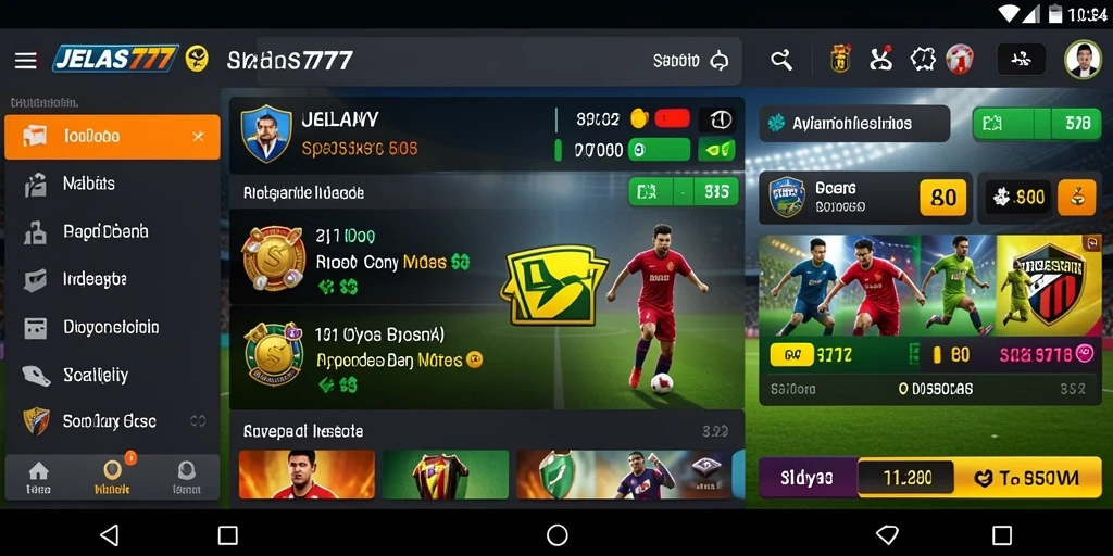 Tampilan menarik dari JELAS777 dengan fitur sportsbook yang lengkap.