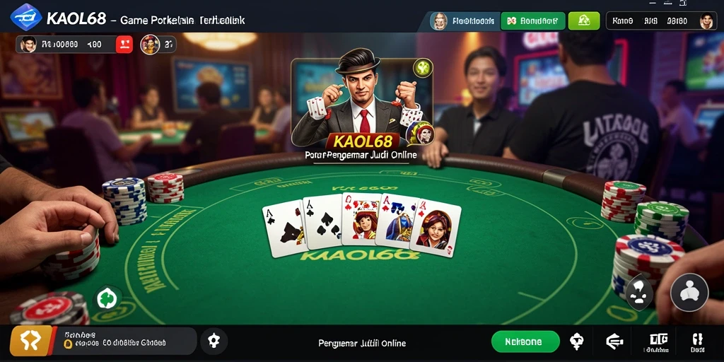 Tangkapan layar KAOL68 menampilkan suasana seru bermain poker.