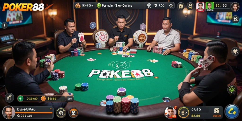Tangkapan layar gameplay POKER88 yang menampilkan suasana bermain poker yang seru.