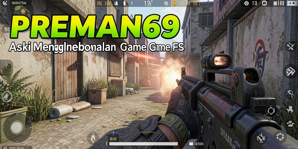 Tampilan aksi seru dari PREMAN69 dalam gameplay FPS.