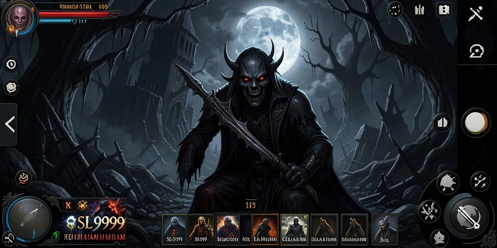 Screenshot menampilkan gameplay menegangkan <strong>SL999</strong> dengan atmosfer kegelapan yang mencekam.