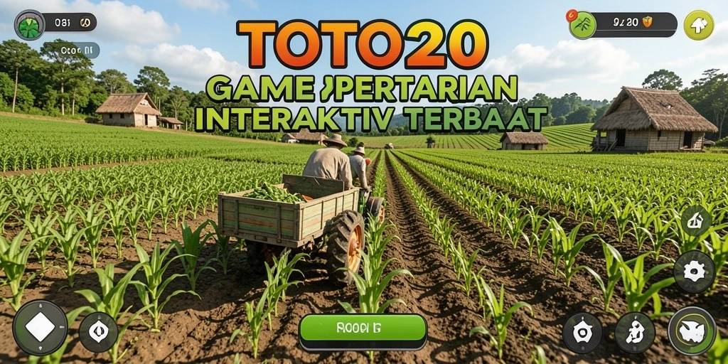 Tampilan gameplay menarik dalam TOTO20 dengan aktivitas bertani penuh warna.