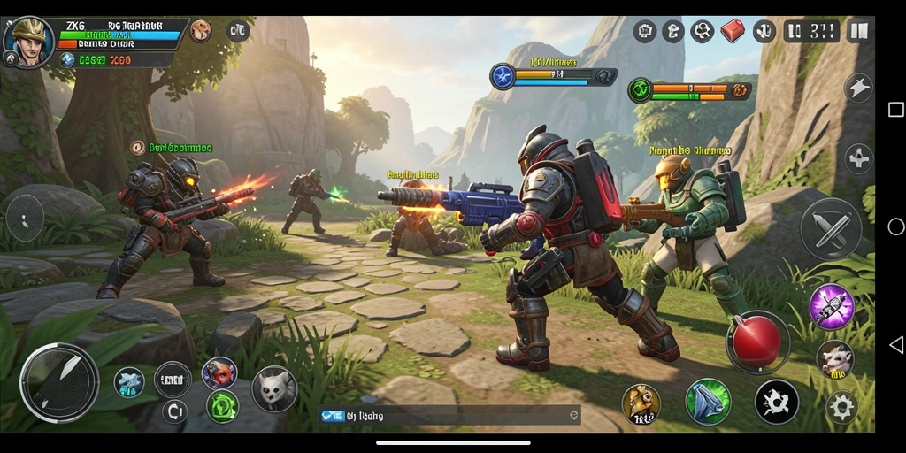 Tampilan gameplay seru di ZK6 dengan pertempuran strategis.